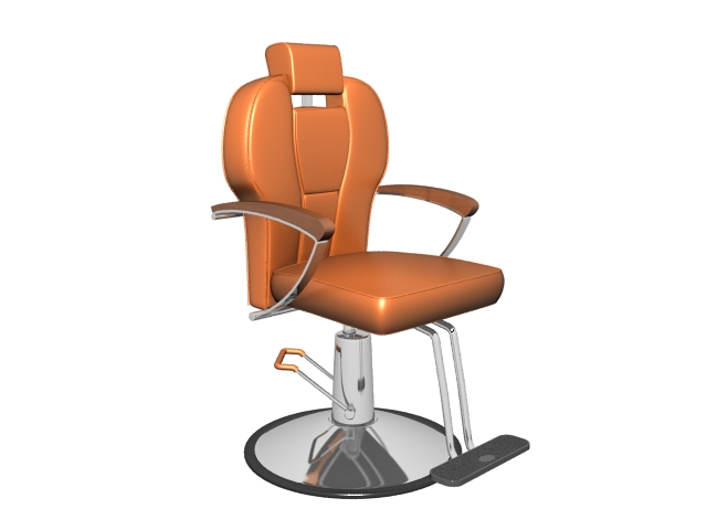 Adjustable barber chair 3d rendering