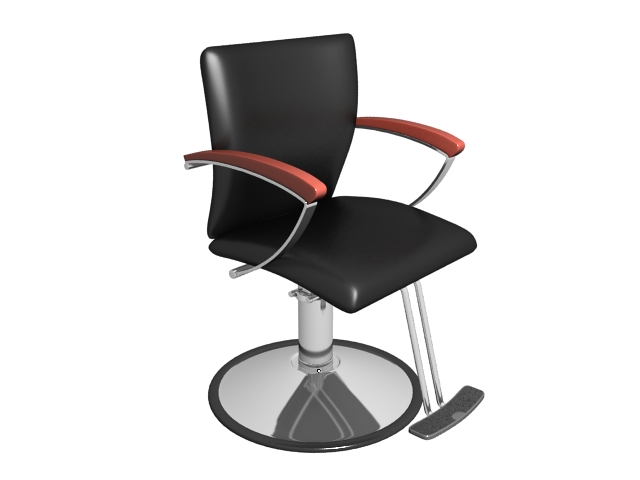 Beauty salon barber chair 3d rendering