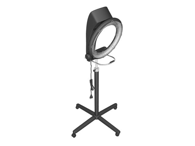 Rolling stand hair steamer 3d rendering