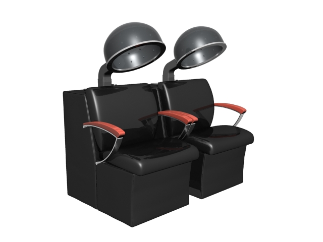 Two seat hair steamer chair 3d rendering