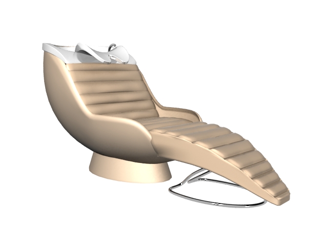 Hair salon backwash chair 3d rendering