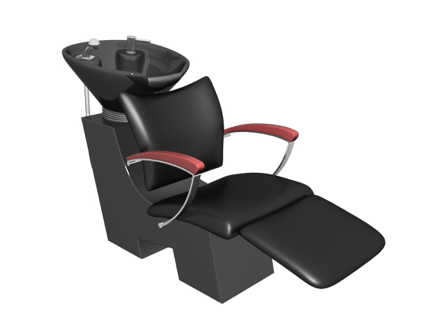 Electric salon shampoo chair 3d rendering
