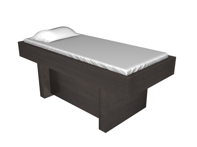 Spa massage bed 3d rendering