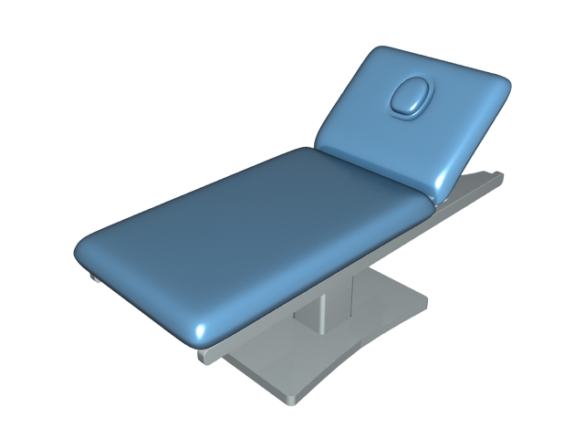 Electric massage table 3d rendering