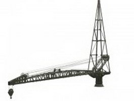 Track crane 3d model preview