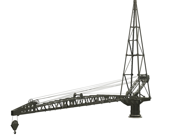 Track crane 3d rendering
