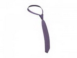 Purple necktie 3d model preview