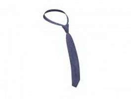 Blue tie on hanger 3d model preview