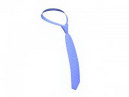 Light blue striped tie 3d model preview