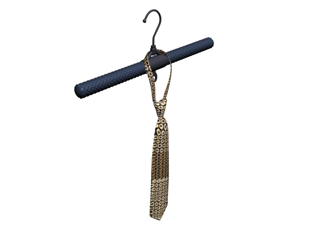 Paisley tie on hanger 3d rendering