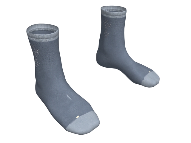 Mens dress socks 3d rendering