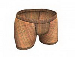 Men's underwear tight boxers 3d model preview
