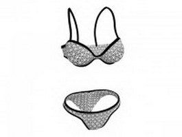 Bikini underwear for women 3d preview