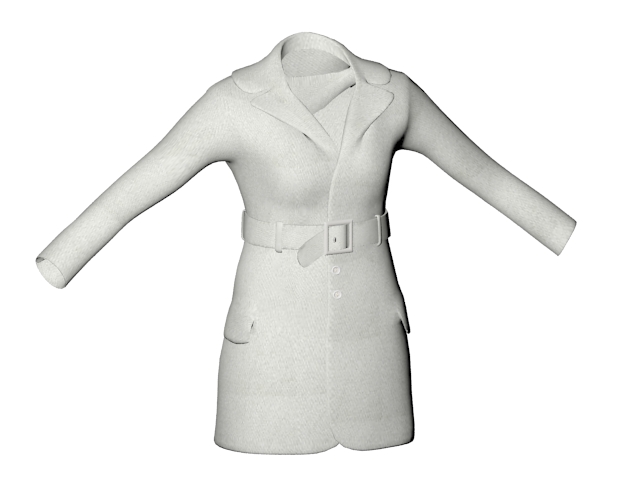 Women's duffle coat 3d model 3ds max files free download - CadNav