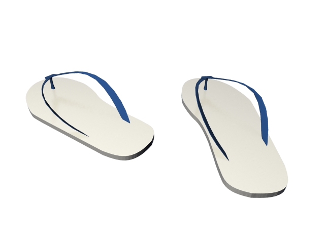Flip-flops 3d rendering