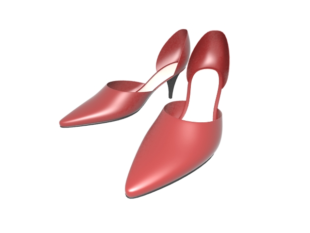 Ladies' ballroom dancing shoes 3d rendering