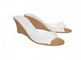 Slip on Wedge sandals 3d model preview