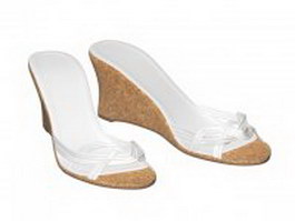 Wedge mule sandals 3d model preview