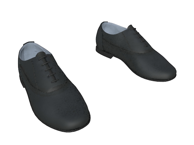 Men's dress shoes 3d rendering