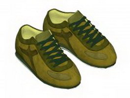 Sports running shoes for men 3d model preview