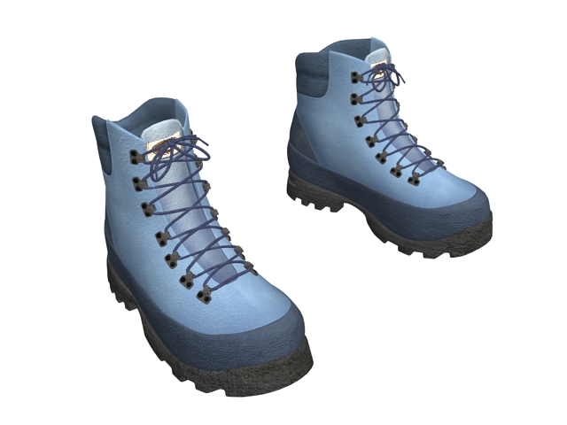 Timberland winter boots 3d rendering