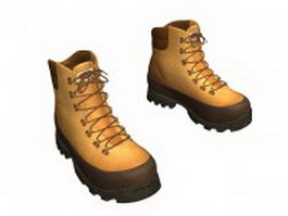 Work boots for men 3d model preview