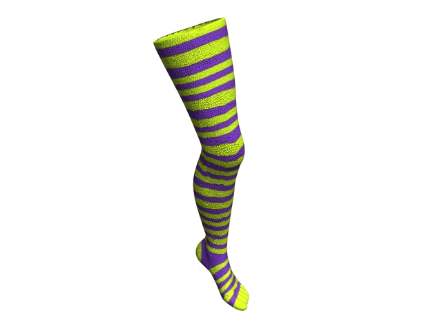 Striped Nylon stockings 3d rendering