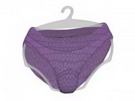Hipsters underwear for women 3d model preview