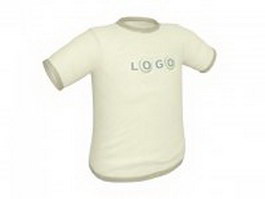 Men's T-Shirt with logo 3d model preview