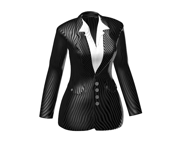 Suit jacket with shirt for women 3d model 3ds max files free download ...