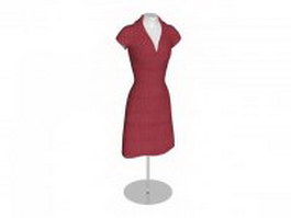 Female dress form mannequin display stand 3d preview