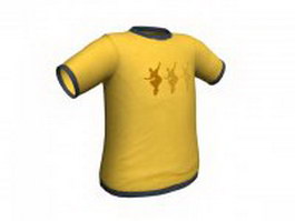 Yellow T-Shirt 3d model preview