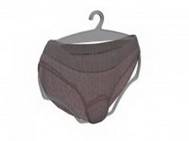 Womens underwear briefs 3d preview