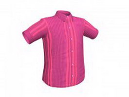 Short sleeve shirt for men 3d model preview