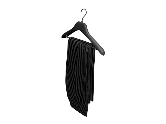 Vertical striped pants outfit 3d rendering