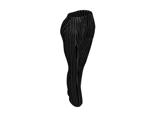Vertical striped pants outfit 3d rendering