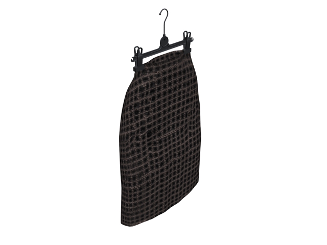 Brown tweed pencil skirt 3d rendering