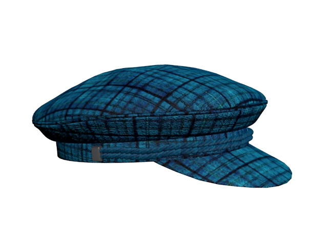 Blue sailor hat 3d rendering