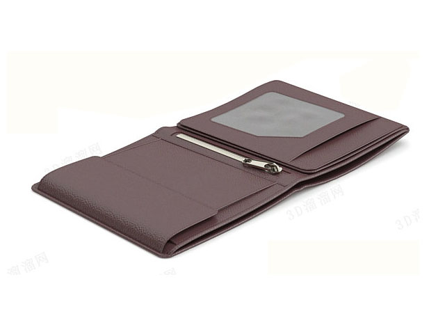 Fossil trifold wallet 3d rendering