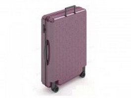 Luggage bag with wheeled 3d model preview