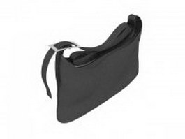 Black satchel handbag 3d model preview