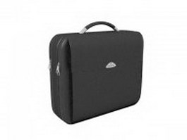Laptop briefcase in black 3d model preview