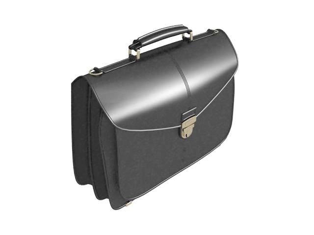 Leather briefcase 3d rendering