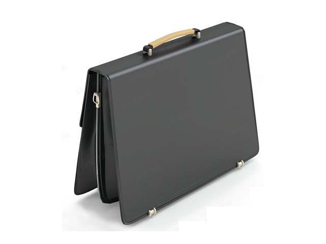 Leather satchel briefcase 3d rendering