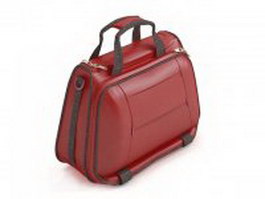 Red satchels bag 3d model preview