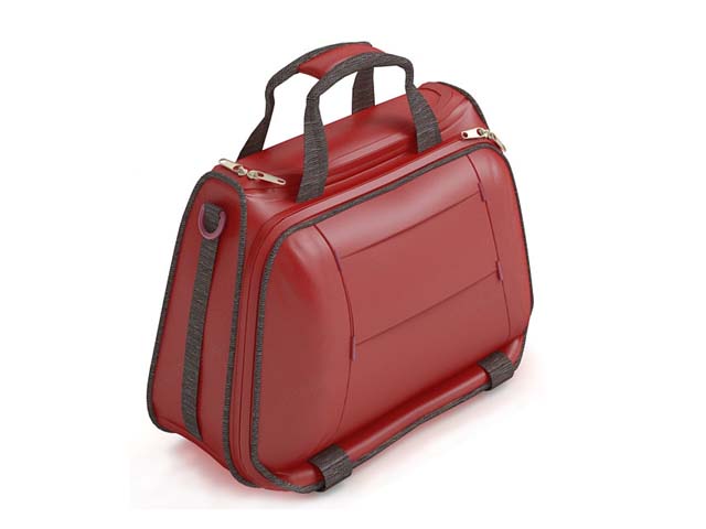 Red satchels bag 3d rendering