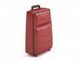 Red trolley luggage for lady 3d preview