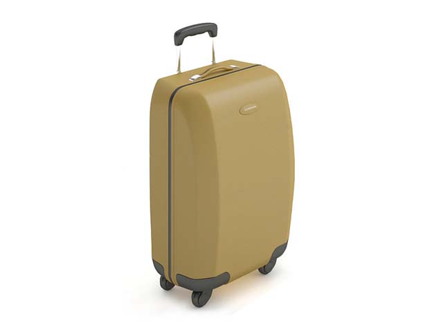 Trolley luggage suitcase 3d rendering