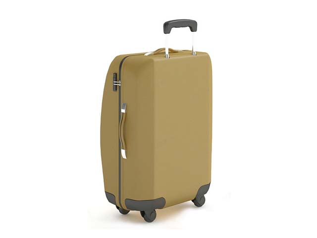 Trolley luggage suitcase 3d rendering