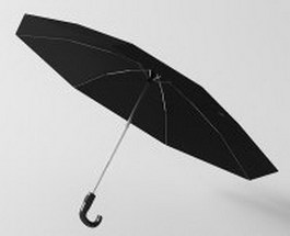 Black umbrella 3d preview